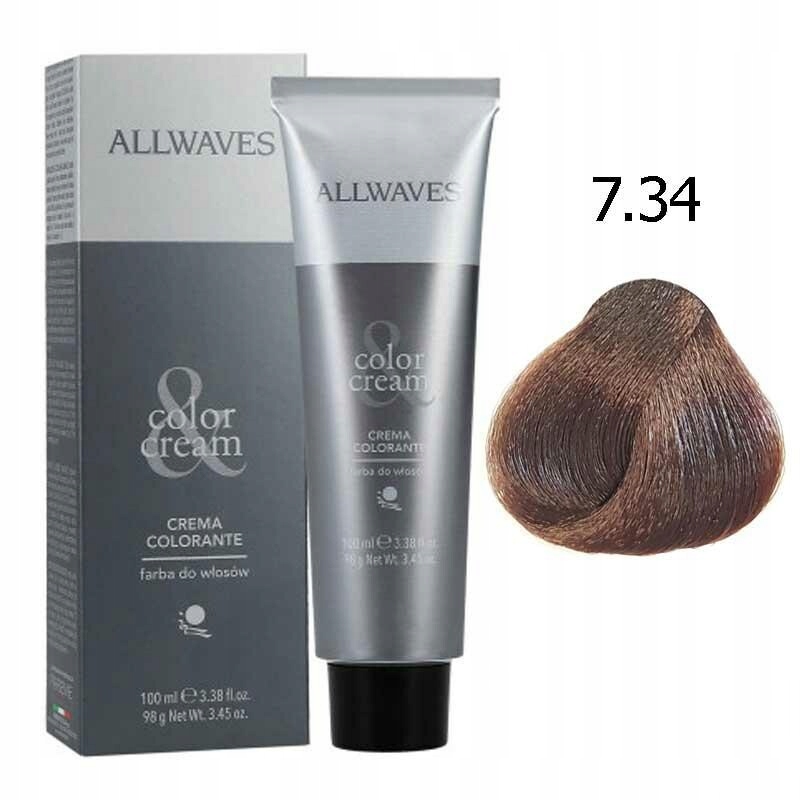 

Allwaves Farba do włosów 7.34 Karmel, trwała kol