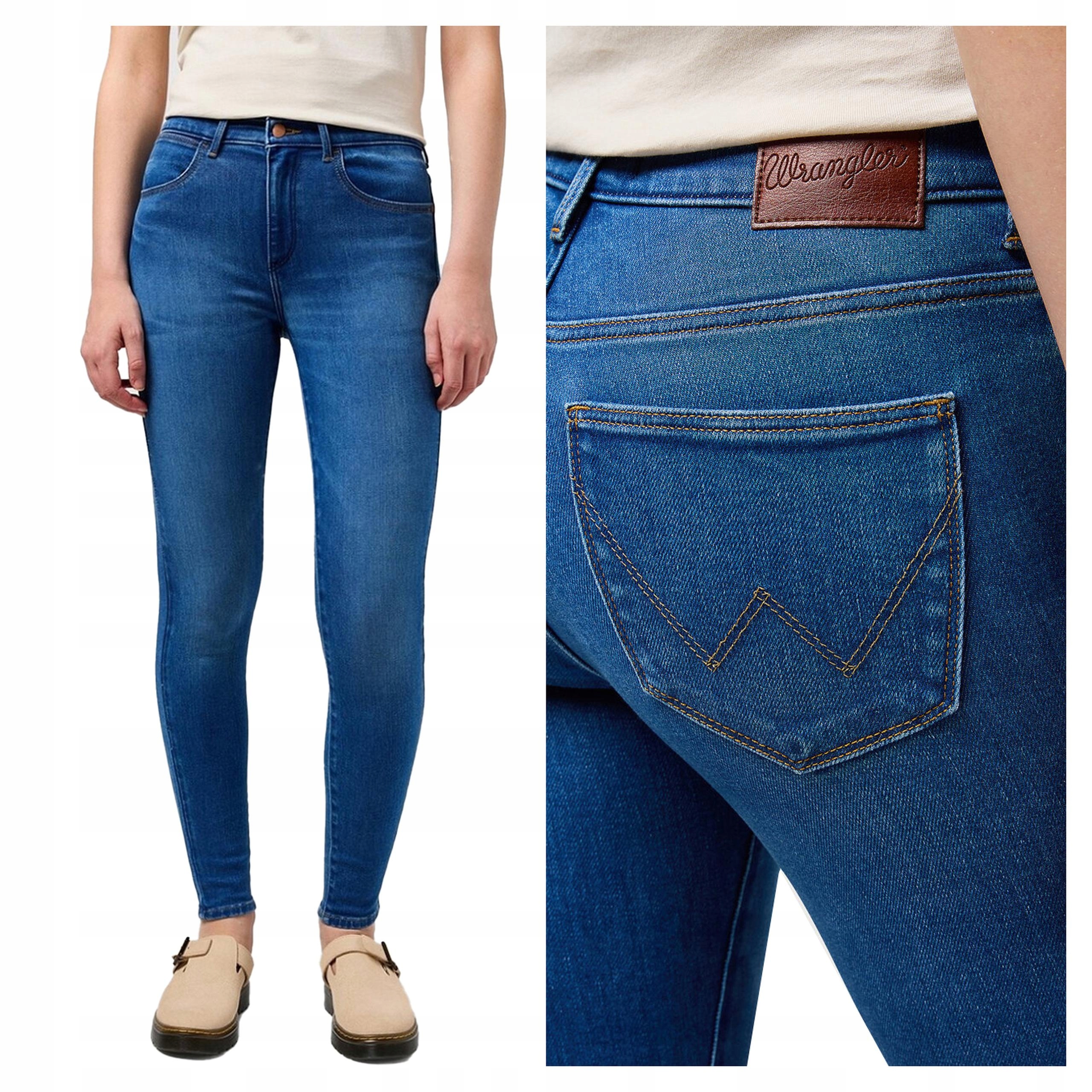 Pánské přiléhavé džínové kalhoty Wrangler High Rise Skinny 28/30