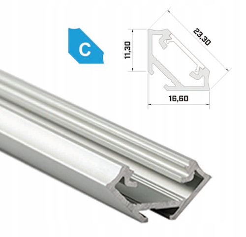 Lampa podszafkowa LED Kątowa 100cm DOTYK REGULACJA Długość 1 m