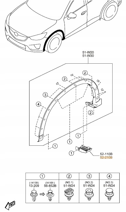 ZAŚLEPKA BŁOTNIKA PRZÓD LEWA DOLNA MAZDA CX-5 KE ORYGINAŁ Producent części Mazda OE