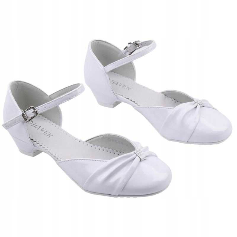 

Buty komunijne dziewczęce białe balerinki