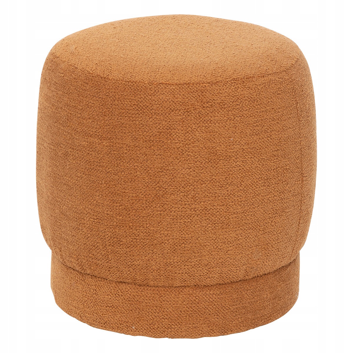 Čalúnený okrúhly puf Amea bouclé, Ø 39 cm