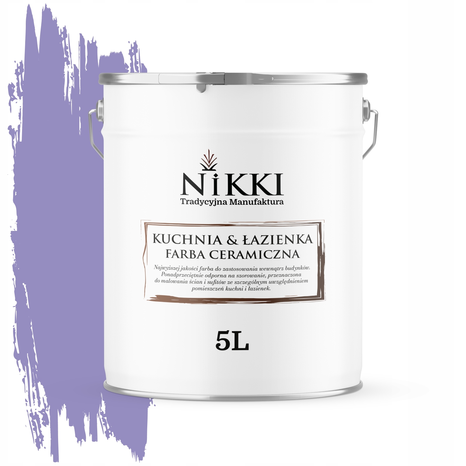 Keramická Farba Kuchyňa Kúpeľňa Levanduľová H2629 Hlboká Matná 5L Nástenná