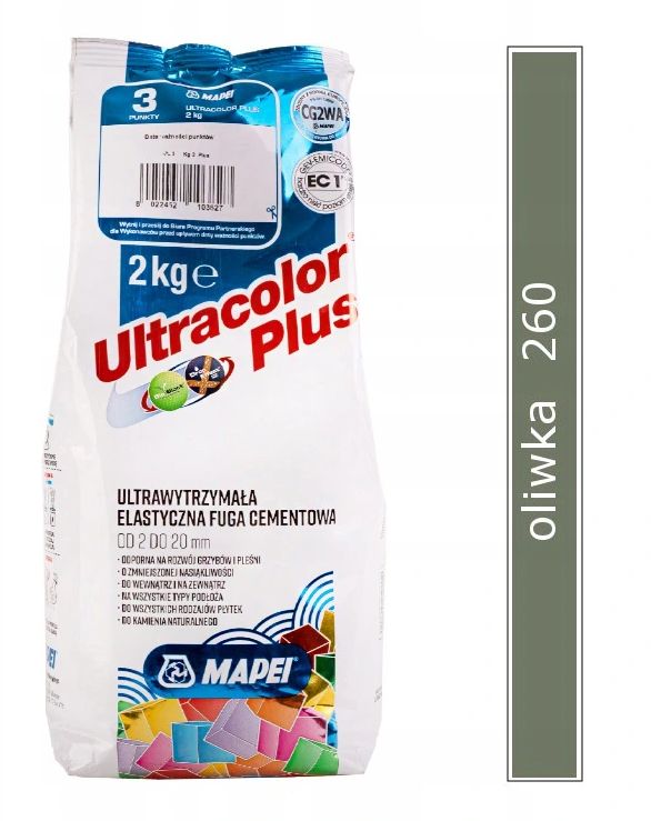 

Mapei Fuga Ultracolor 260 oliwka 2kg