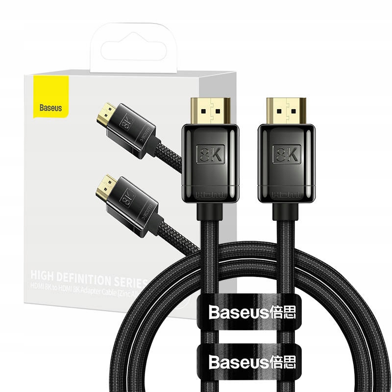 Kabel HDMI 2.1 Baseus High 8K 60Hz, 3D, 48Gbps, 1m
