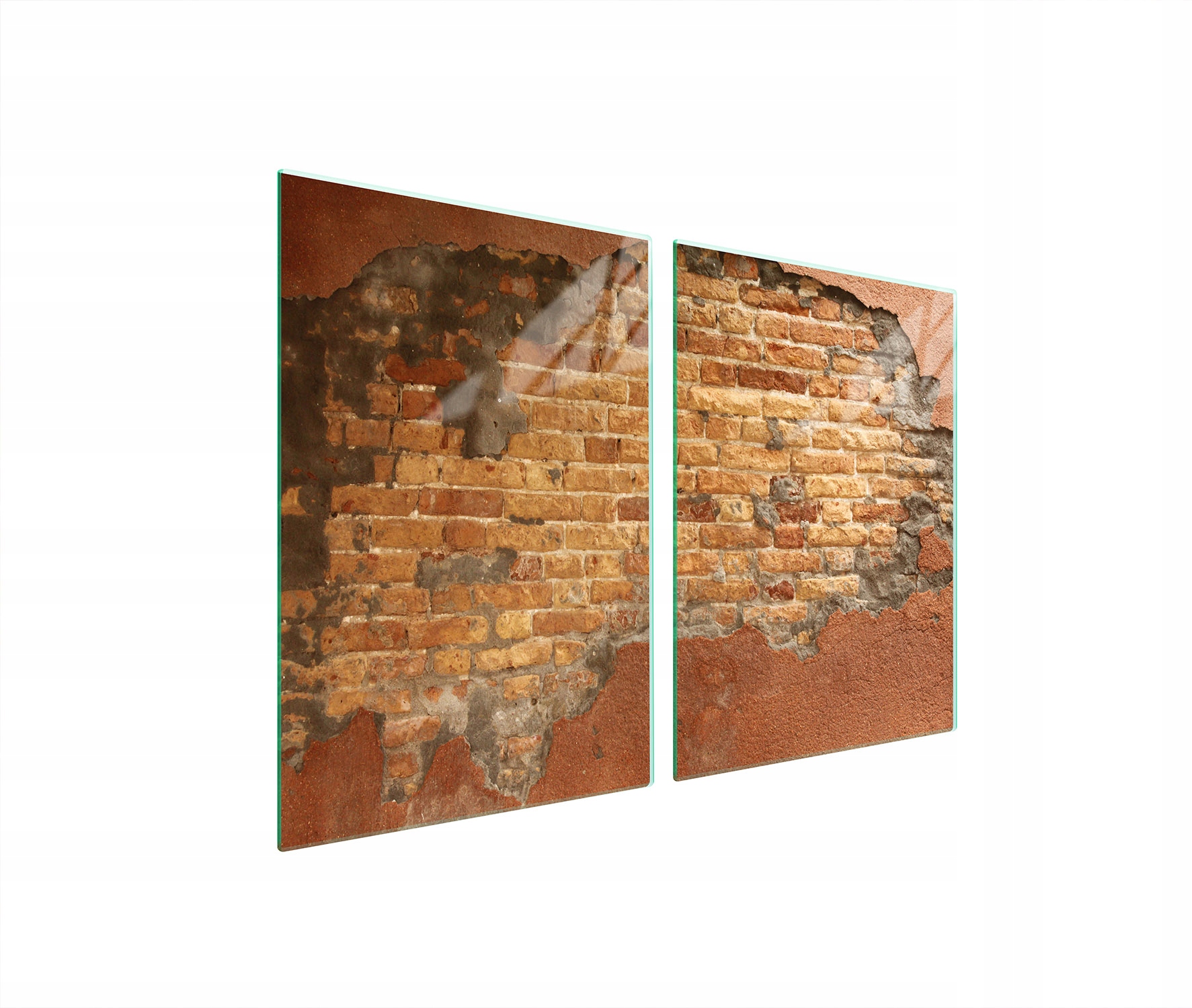 Skleněná Ochranná Deska Do Kuchyně 2x45x52 Cihlové Tvrzené Sklo