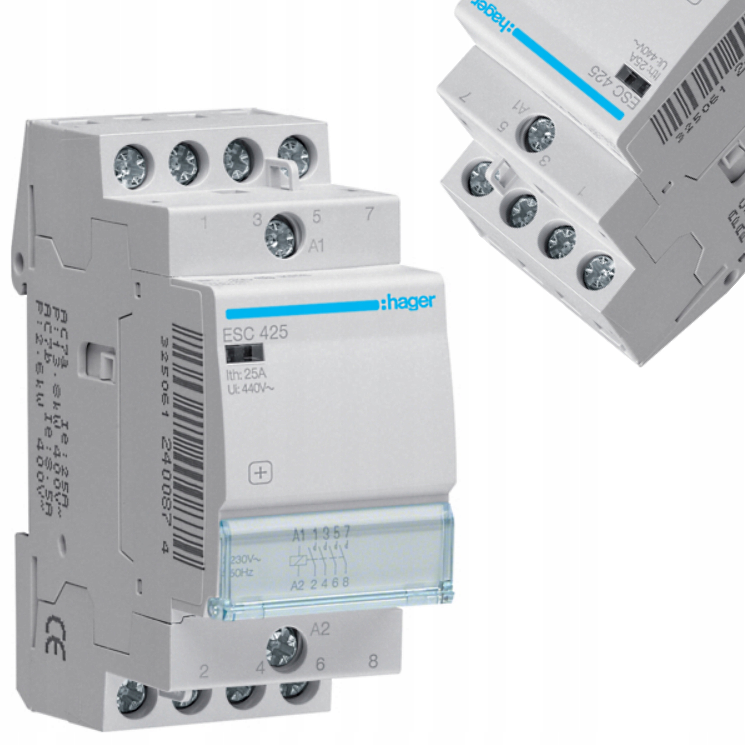 

Stycznik modułowy 4NO 25A 230V Ac 2P
