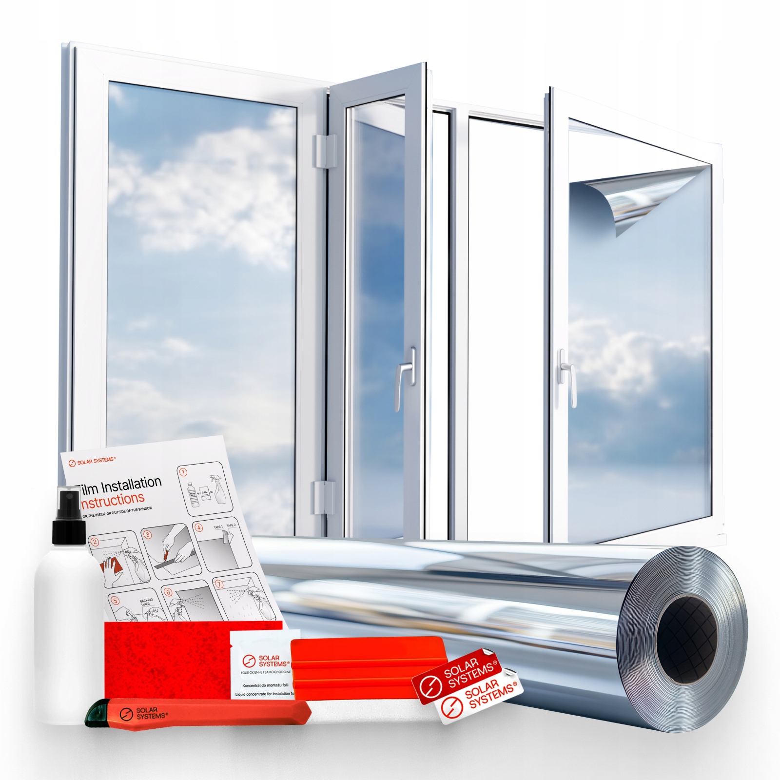 Samolepicí okenní Fólie Benátské Zrcadlo 50x250 cm Ochrana soukromí