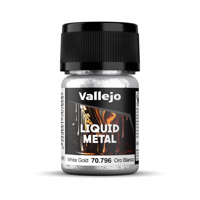 Vallejo Liquid Metal 70.796 White Gold 35 ml realistyczna farba metaliczna