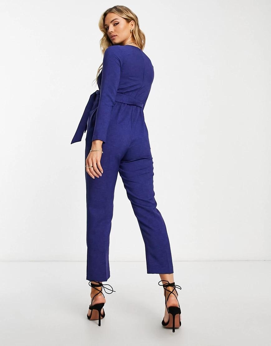 Closet London Maternity wof kombinezon ciążowy niebieski kopertowy S Rozmiar S