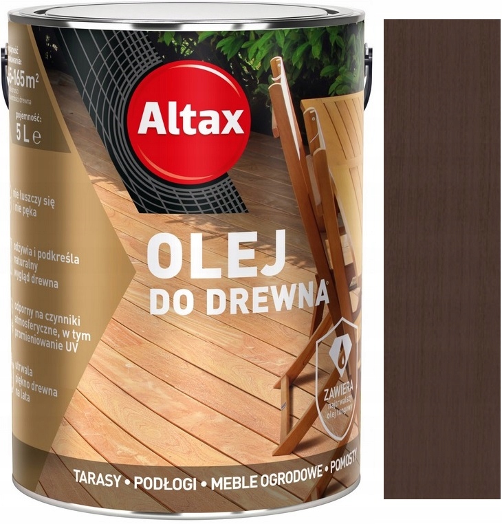 Altax Olej Do Drewna Tarasów Podłóg Mebli Pomostów Palisander Angielski 5L