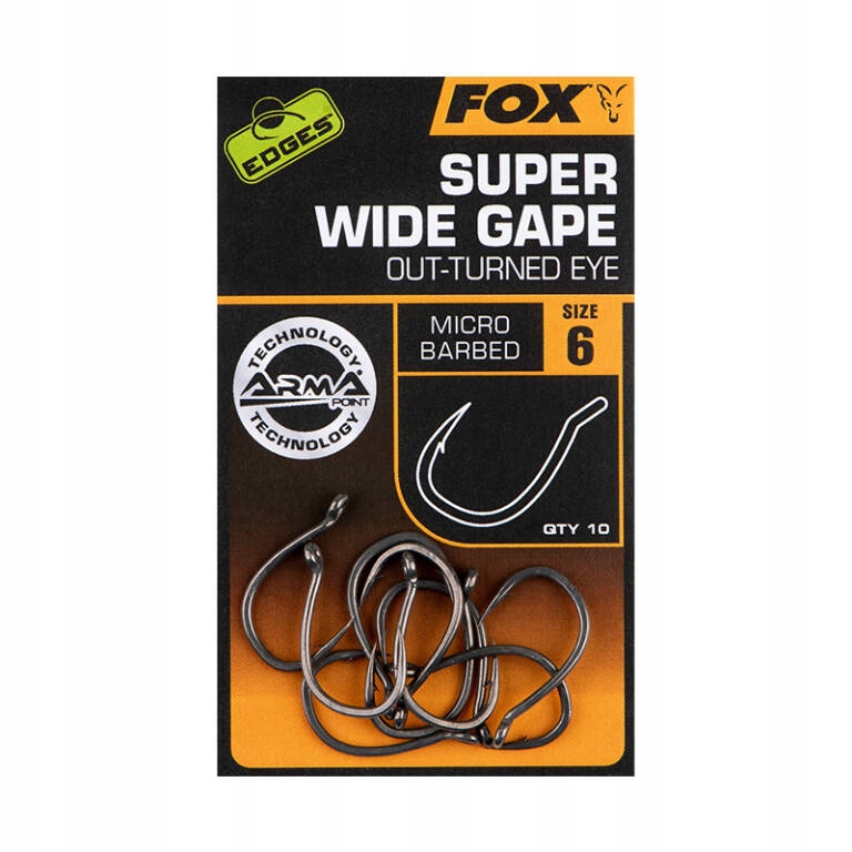 Fox Haczyk Edges Wide Gape Out Turned Eye 6