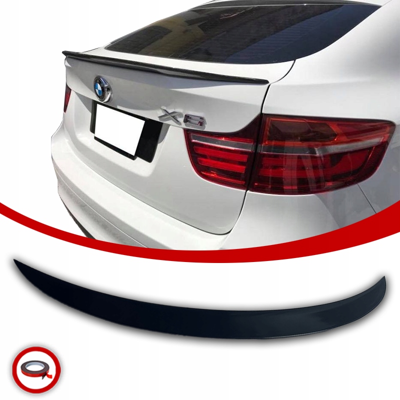 Bmw X6 E71 Letka Spoiler Zadní Krytka Černá Lesklá