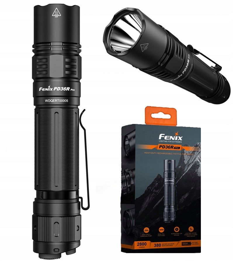 Fenix Latarka Diodowa Taktyczna PD36R Pro Usb-c akumulator 5000 mAh 2800lm