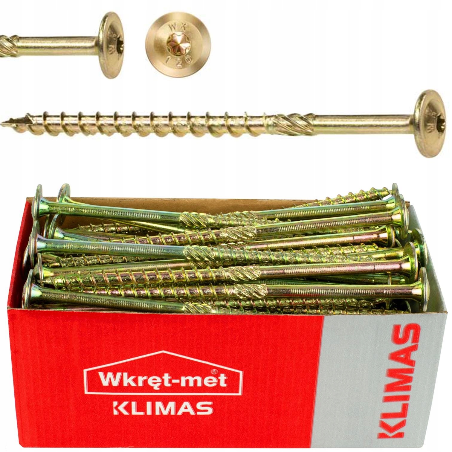 Vruty do dřeva 8x340 mm tesařské Wkcp talířová hlava, torx, op.50 Ks