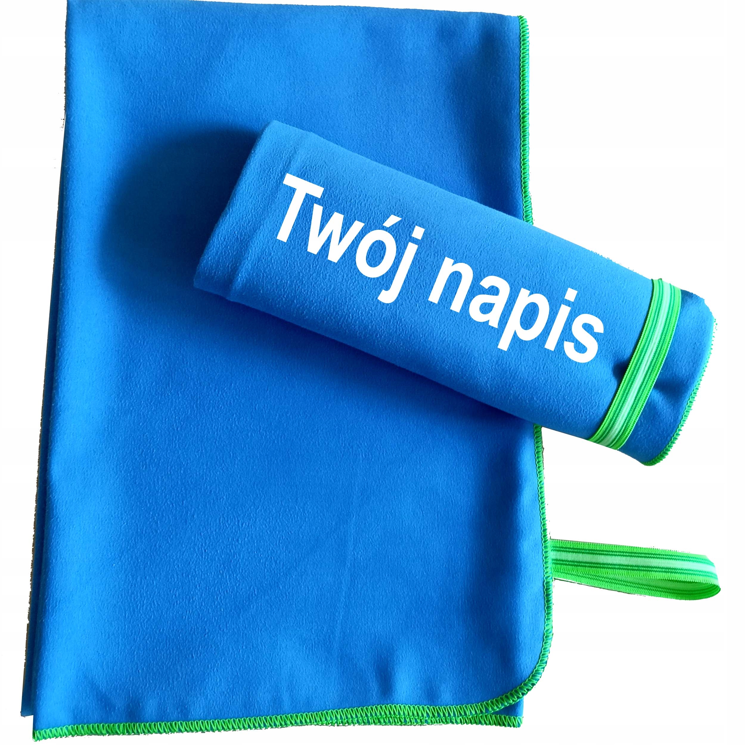 Duży ręcznik Szybkoschnący z napisem Plaża Wakacje