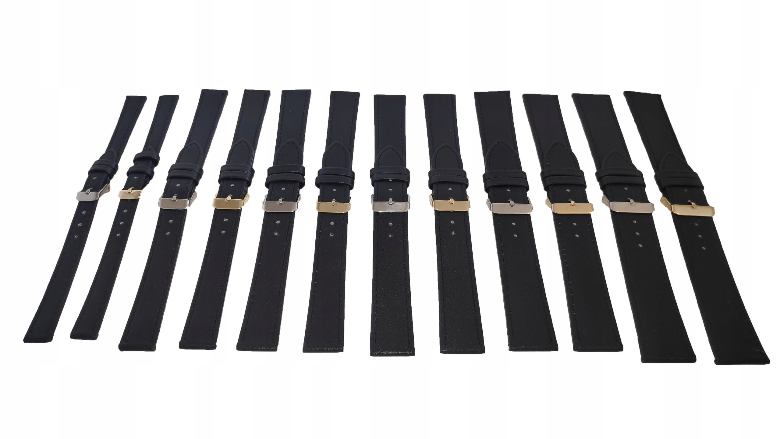 Skórzany Pasek do Zegarka - 22mm TOSCANA czarny Marka inny