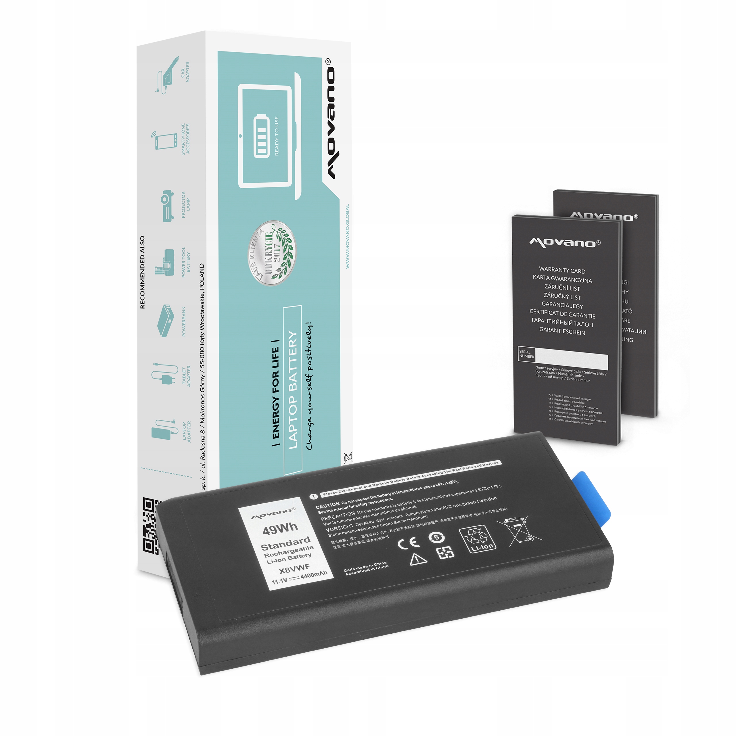 Bateria X8VWF do Dell Latitude Rugged 5404 5414 7404 7414