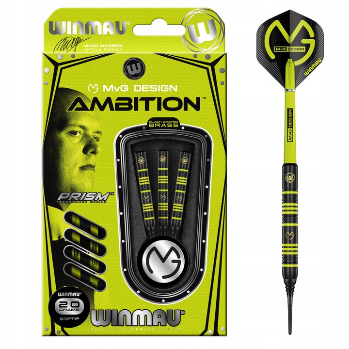 LOTKI RZUTKI DART WINMAU MVG AMBITION SOFT 20G Marka Winmau