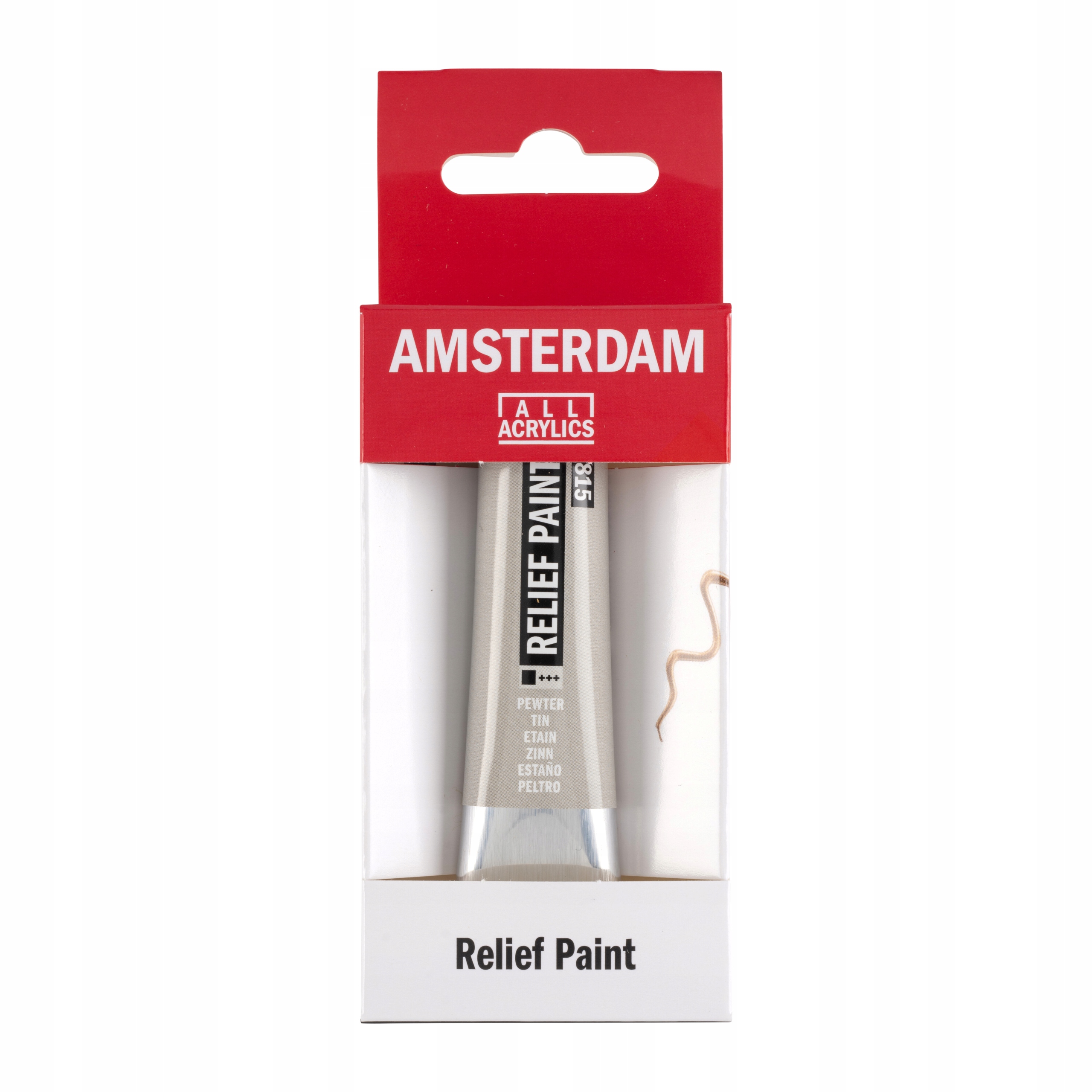 AMSTERDAM RELIEF PAINT 20ML PEWTER - KONTURÓWKA