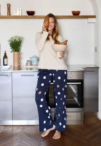 Bavlněné dlouhé pyžamo Oceane M Mefemi