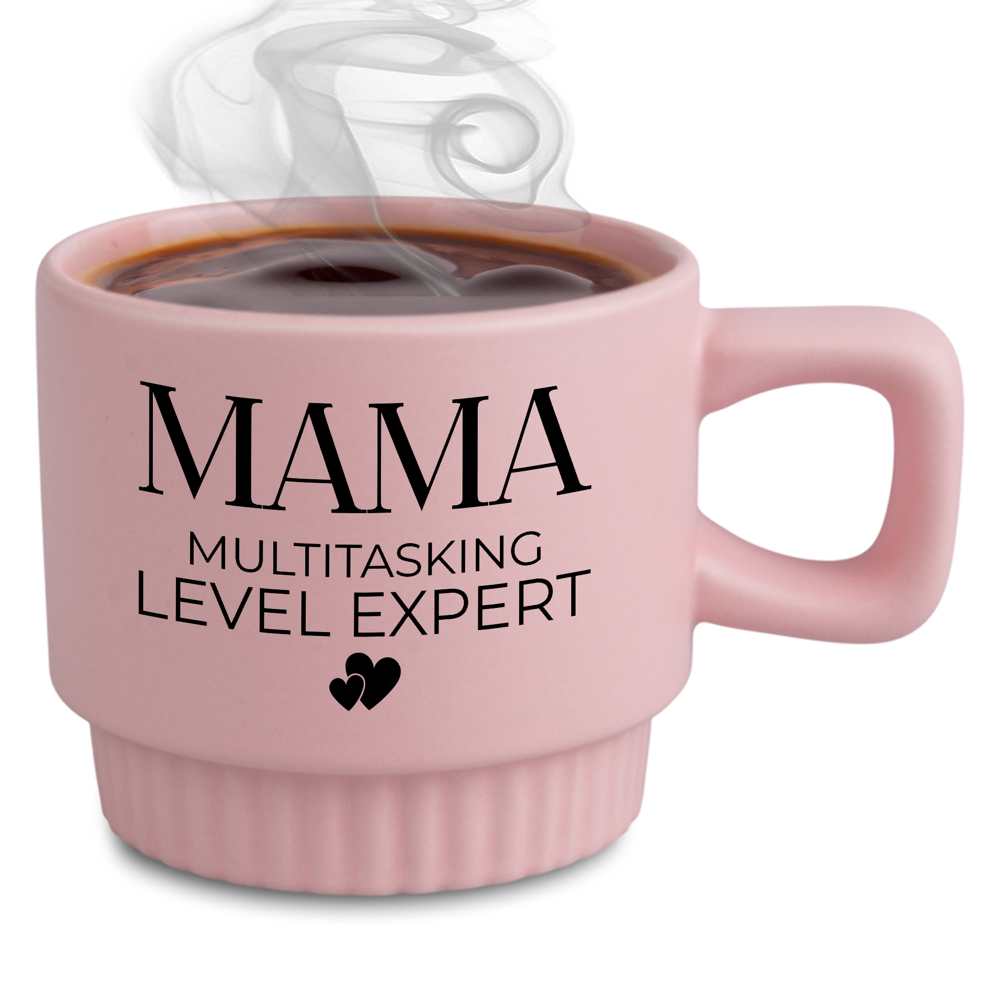 Ryflovaný hrnček Ružová Mama Multitasking Darček ku Dňu matiek pre mamičku