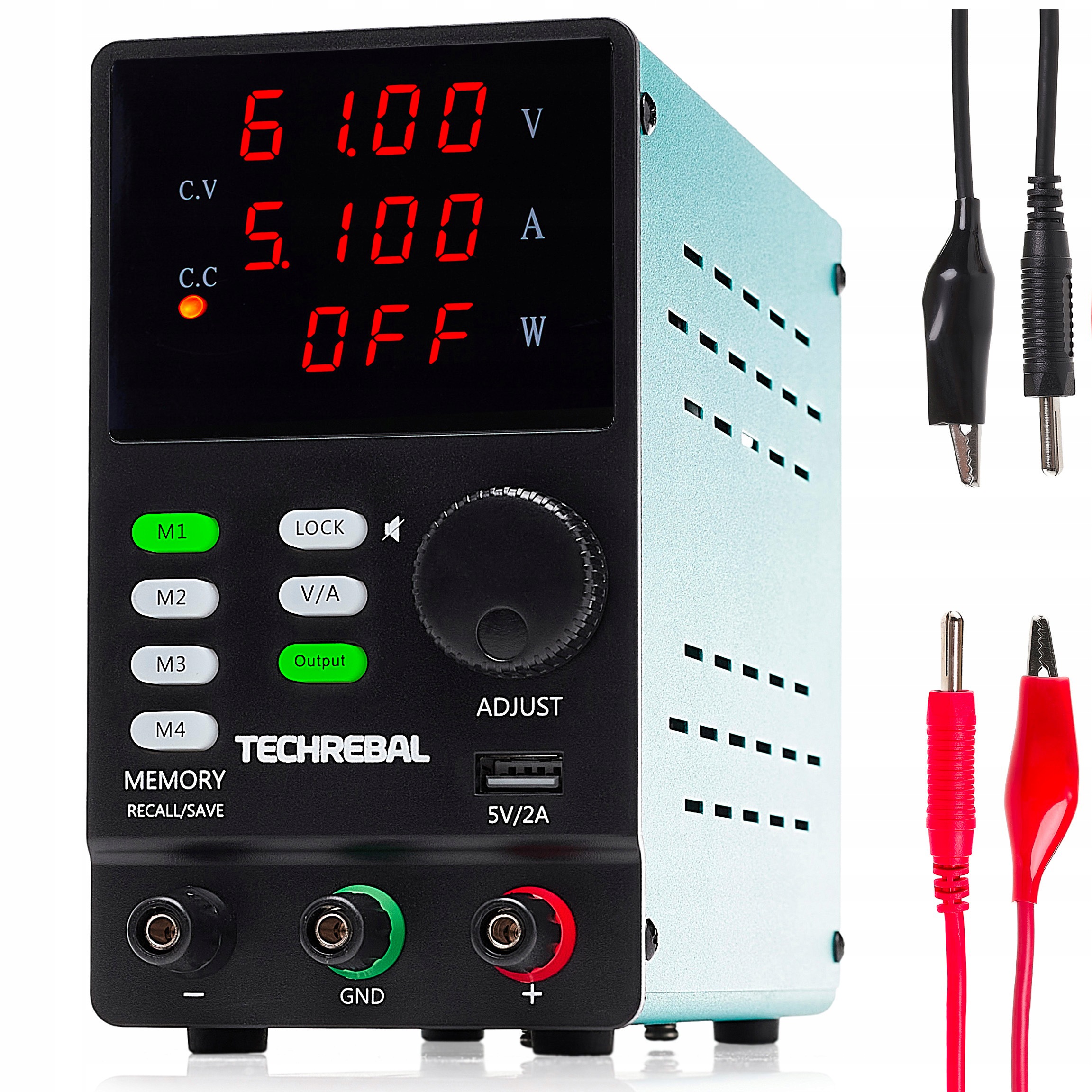 Servisní laboratorní napájecí zdroj s regulací Techrebal 60V 5A 300W DC Paměť