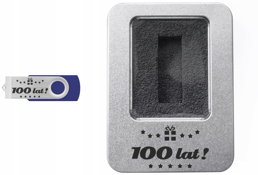 

Pendrive z grawerem Urodziny 16Gb+Puszka