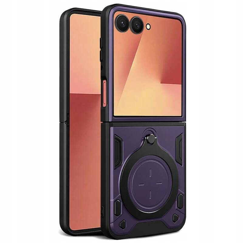 Techsuit CamGuard Pro etui do Samsung Galaxy Z Flip7 fioletowe