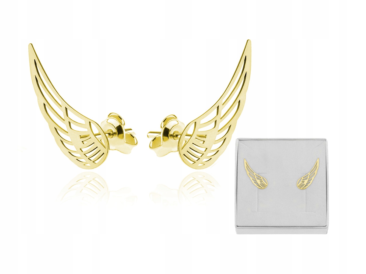 

Kolczyki Skrzydła Anioła Wings Srebro Pozłacane