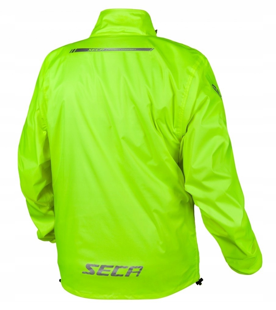 Przeciwdeszczowa kurtka motocyklowa SECA TYPHOON żółta fluo XXL Wodoodporna Rozmiar XXL