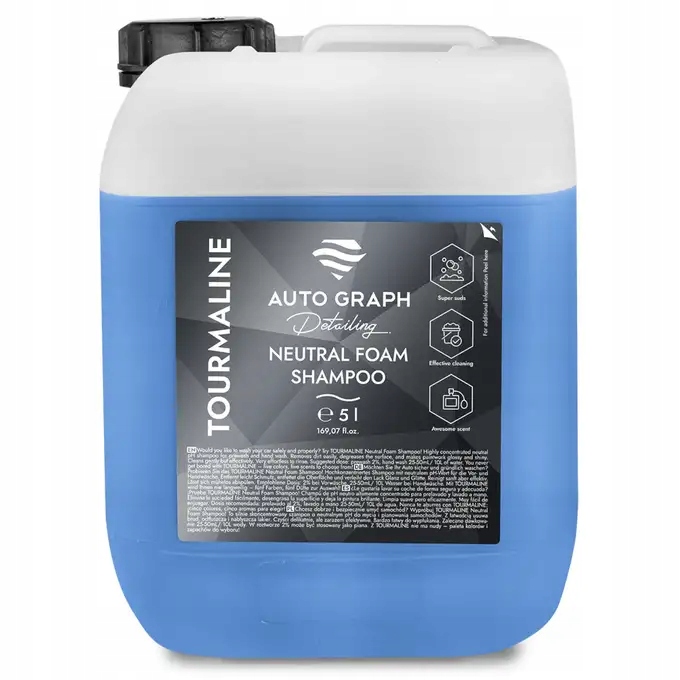 Auto Graph Tourmaline Neutral Foam Shampoo Blue Šampon Tekutý přípravek do auta 5 l