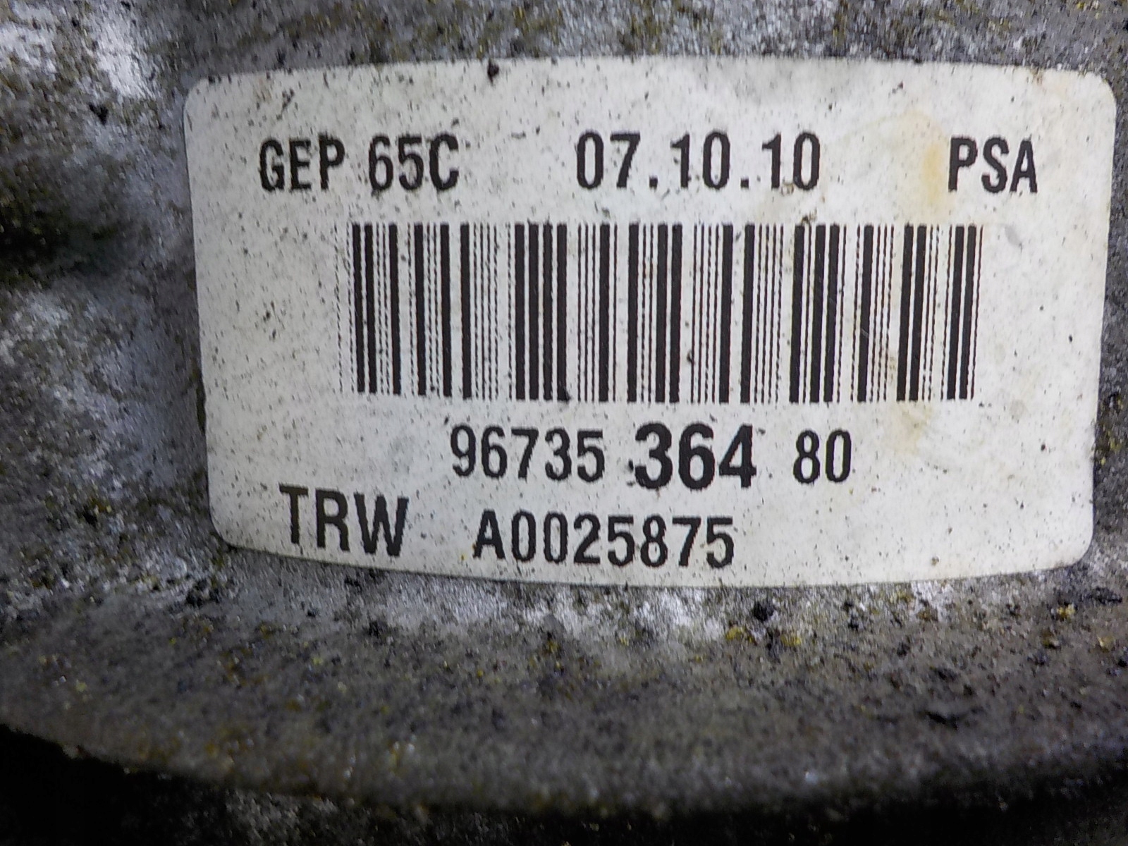 PEUGEOT PARTNER Pompa servosterzo A0025875