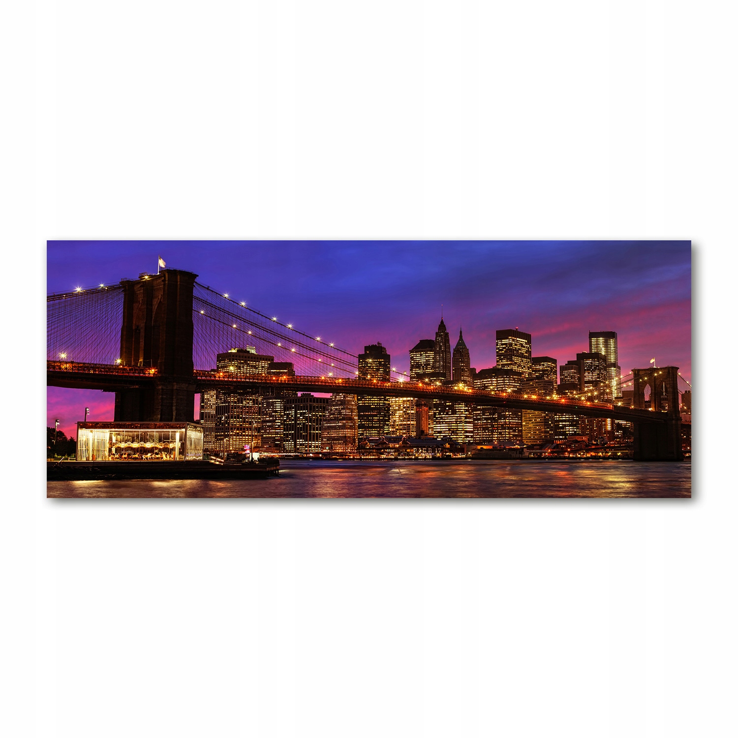 

Foto obraz szkło akryl Manhattan zachód 125x50 cm