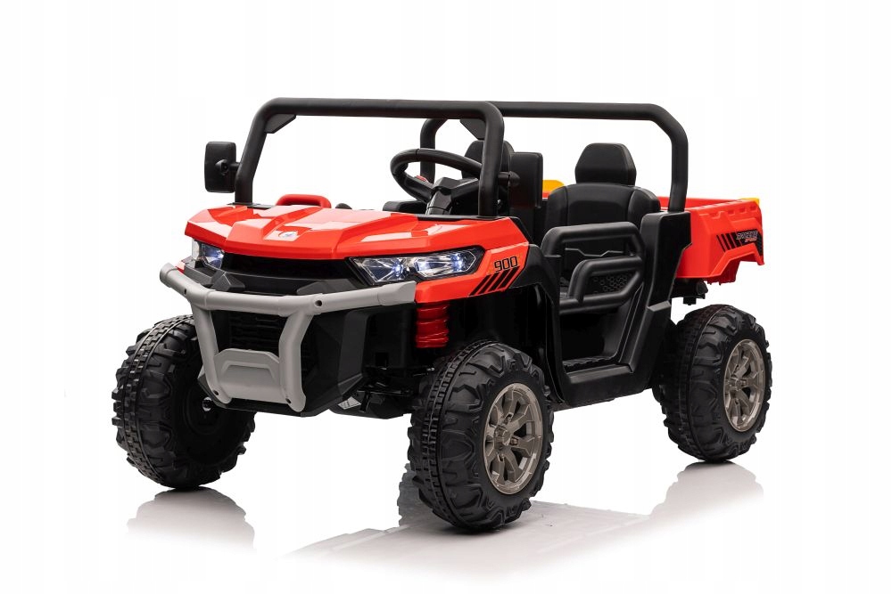 Auto na akumulator Ciężarówka Wywrotka 4x4 Miękkie koła Skóra Usb Tablice