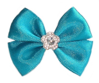 

Kokardki Z Diamencikiem Spinki Ciemny Turkus XP39