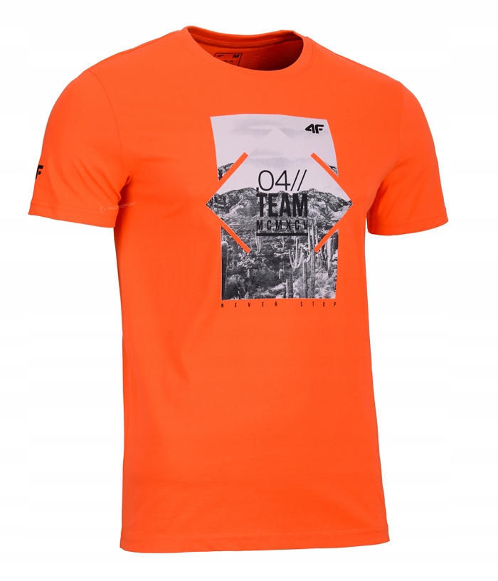 

4F Męska Koszulka T-shirt Bawełna / rozm M