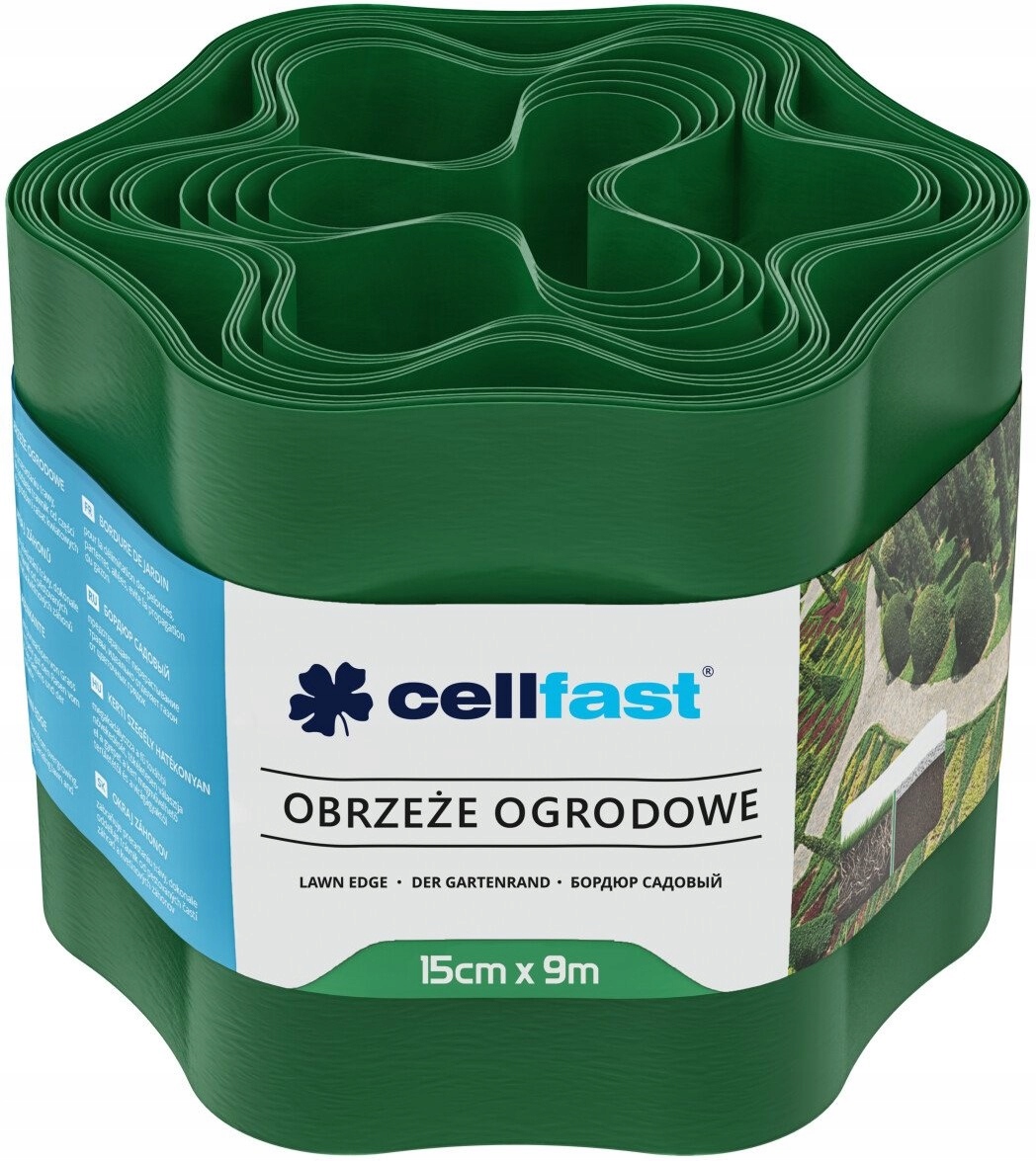 

Obrzeże ogrodowe zielone 9m x 15cm Cellfast