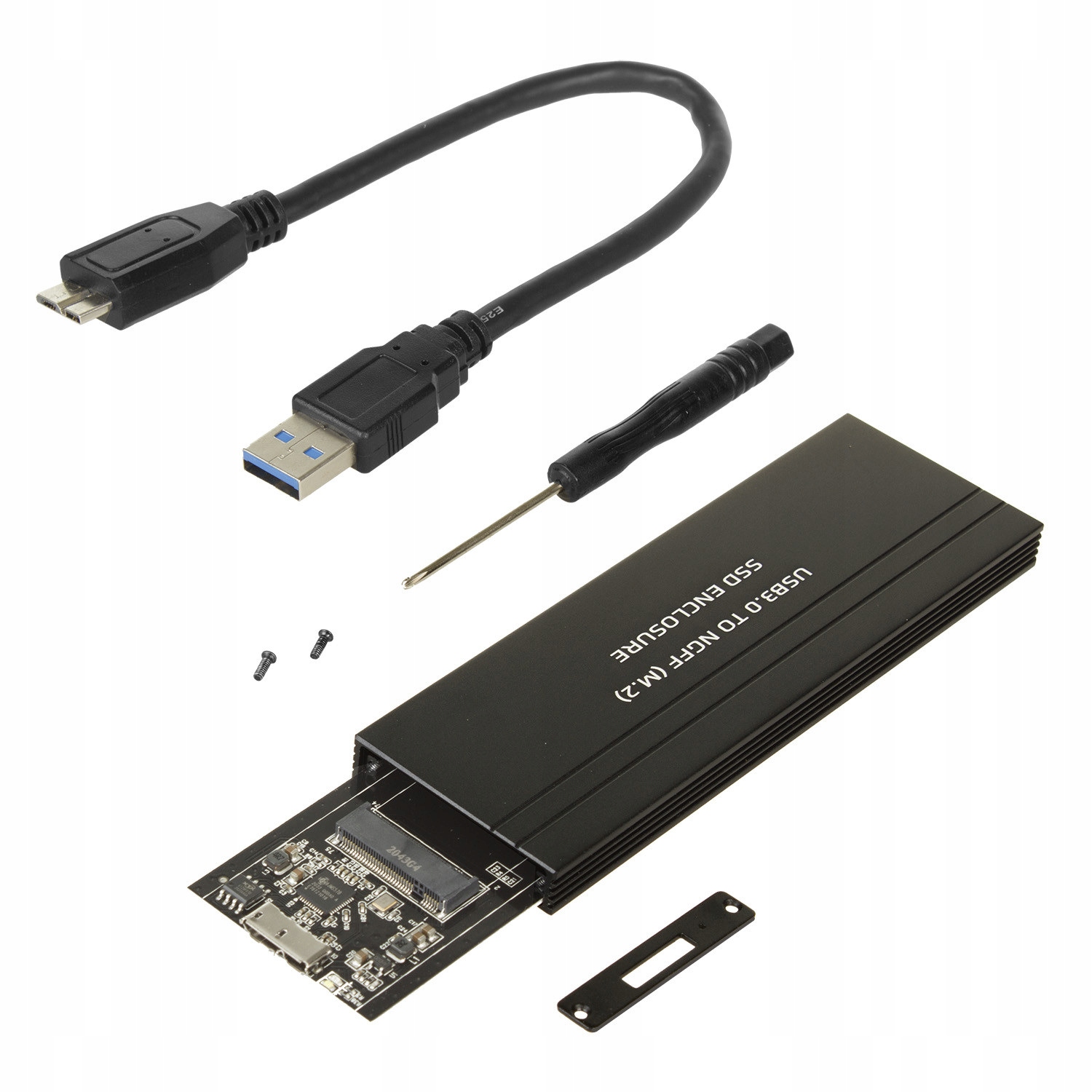 OBUDOWA DYSKU MACLEAN, SSD M.2, NGFF, USB 3.0, Waga produktu z opakowaniem jednostkowym 0.15 kg