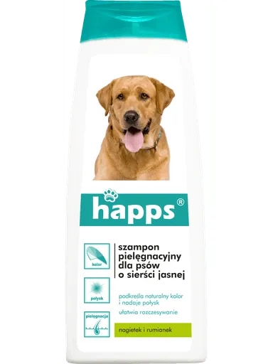 5 x Happs – šampon pro psy se světlou srstí 200 Ml