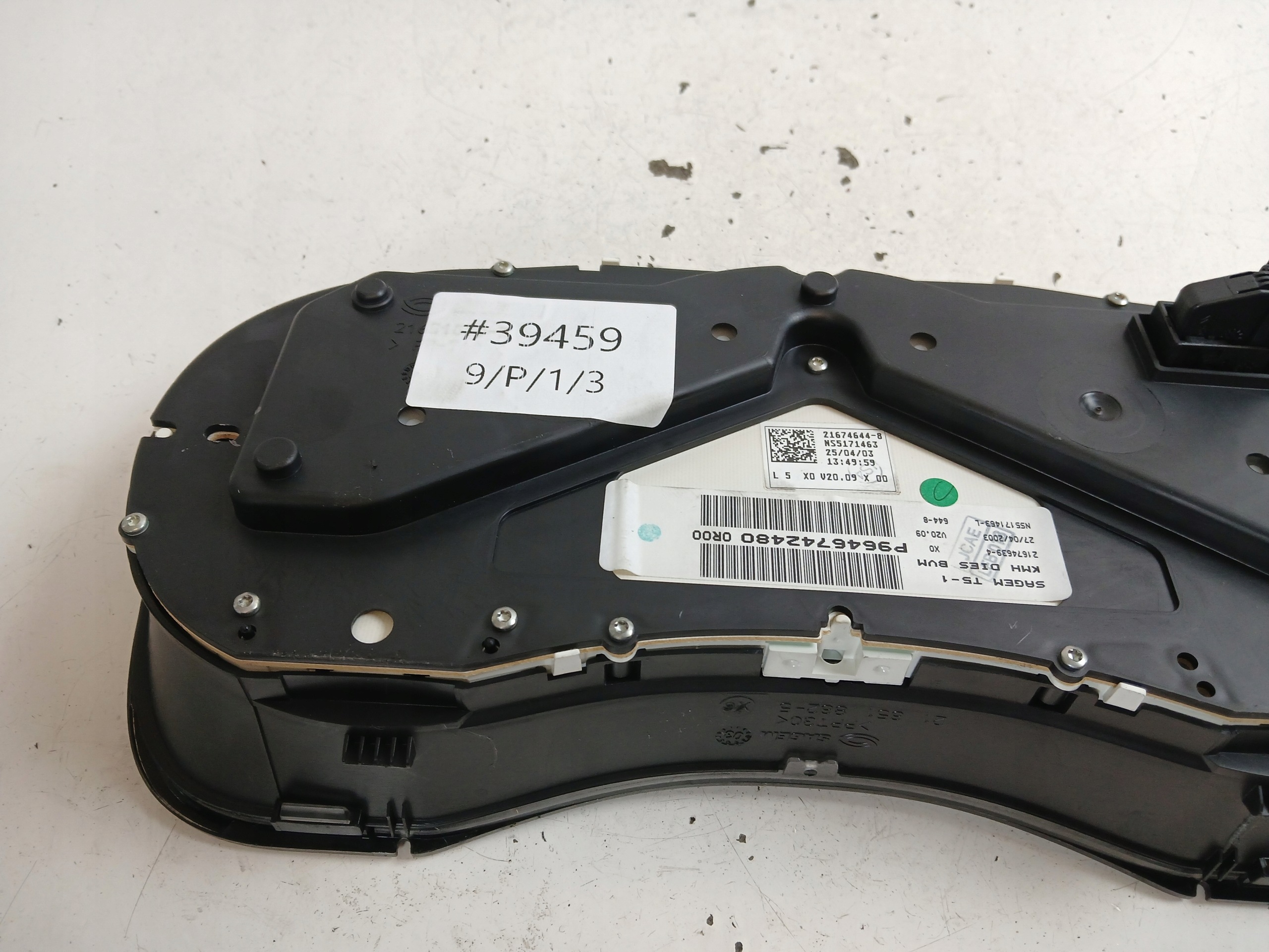 PEUGEOT 307 2.0 HDI dials dials 9646742480