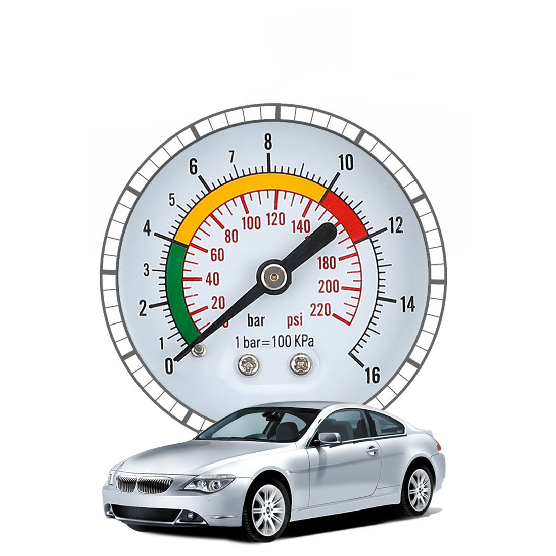 MIERNIK CIŚNIENIA POWIETRZA, MIERNIK CIŚNIENIA W OPONACH, 230 PSI MANOMETR EAN (GTIN) 6951000606621