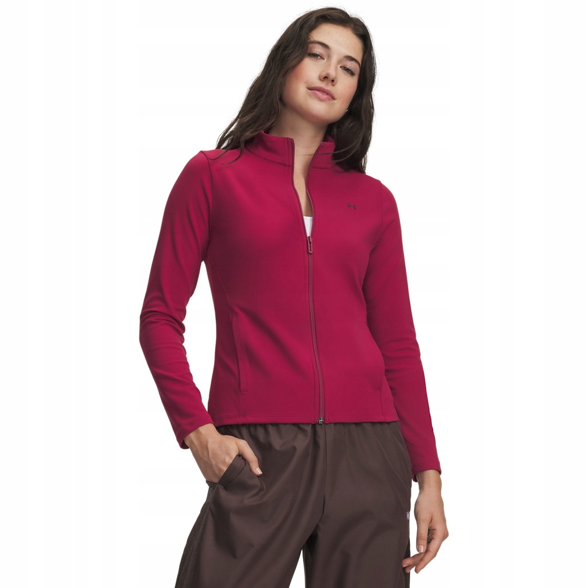 Damska bluza treningowa Under Armour Motion Fz Burgundowy Xs