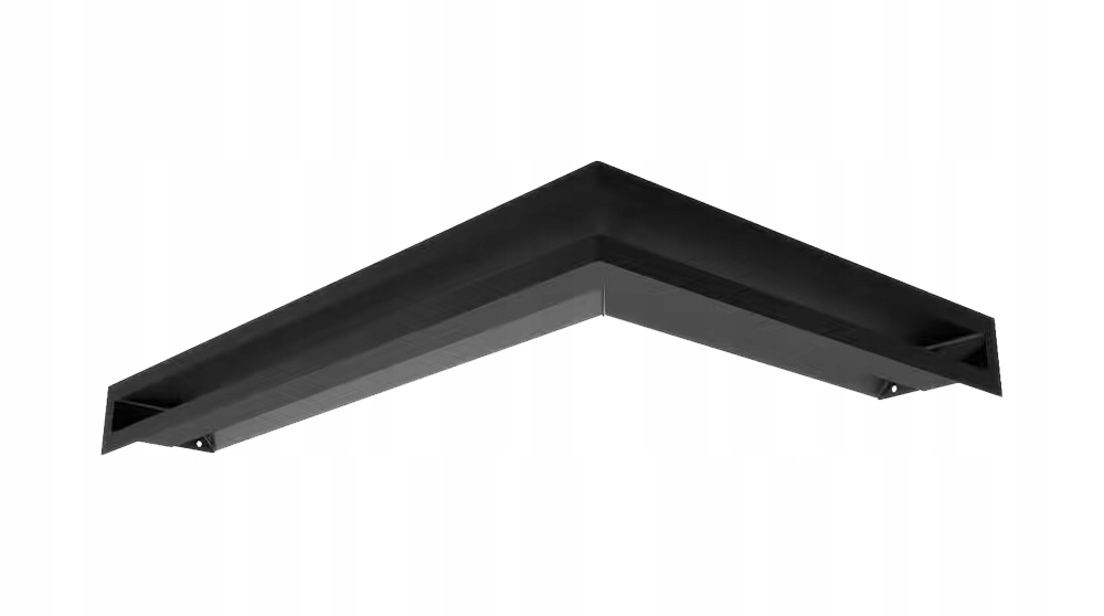 Krbová Mriežka Luft Rohová 600x400x90 Pravá Čierna Doska Slim Sf