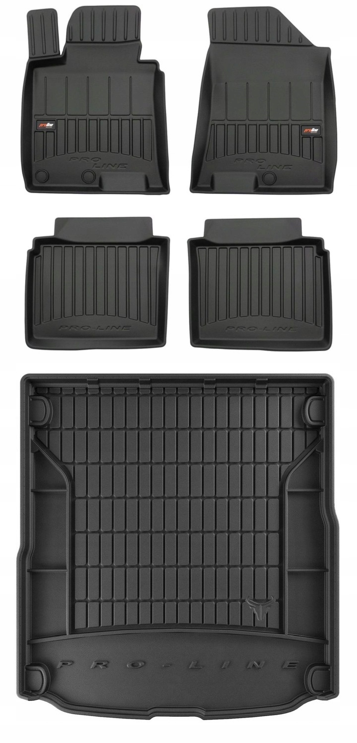 Set 3D gumové rohože Hyundai i40 1 Sedan 2011-2019 bw