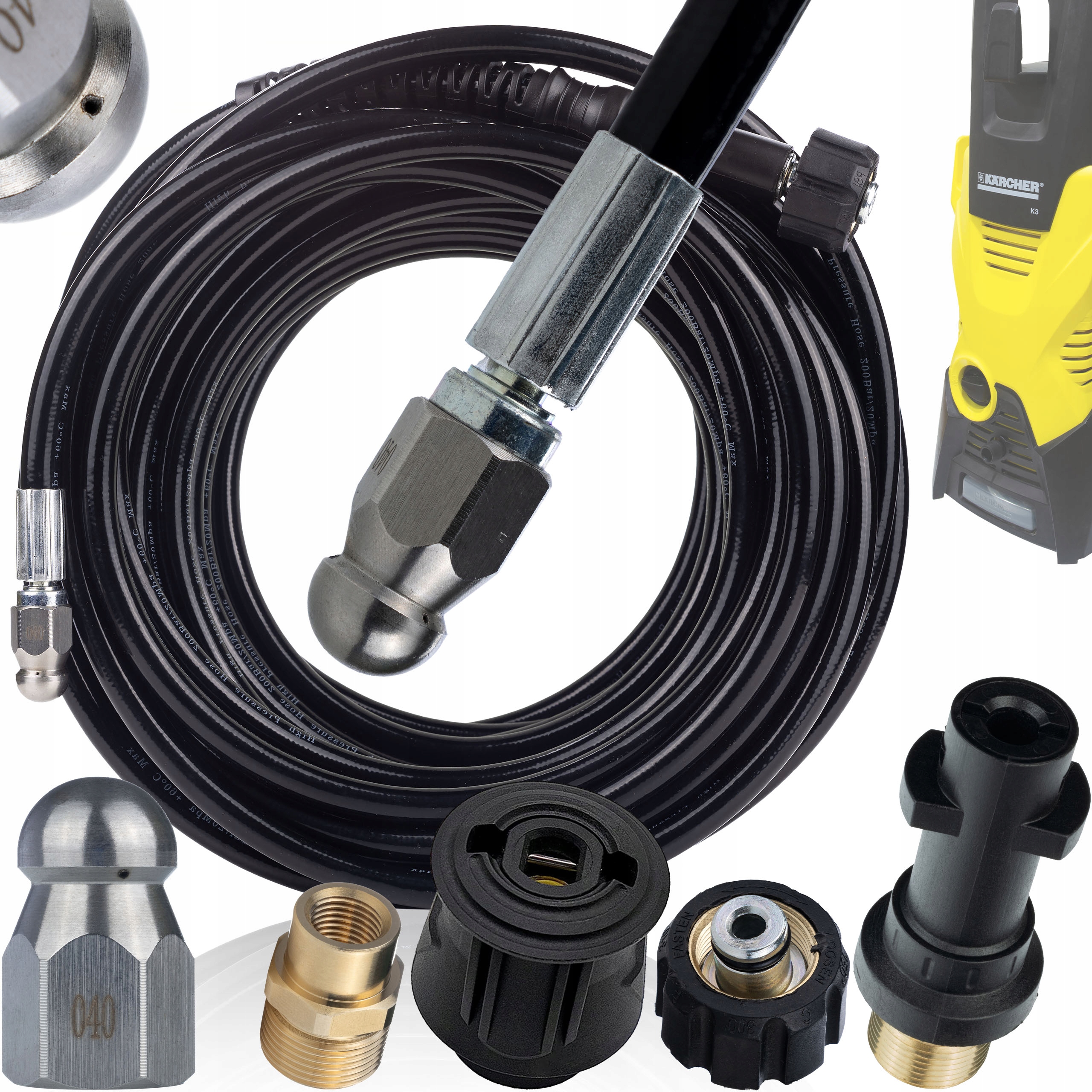 Wąż Kanalizacyjny Przedłużka 20M Karcher K2-K7 M22 Bayonet Click Connect