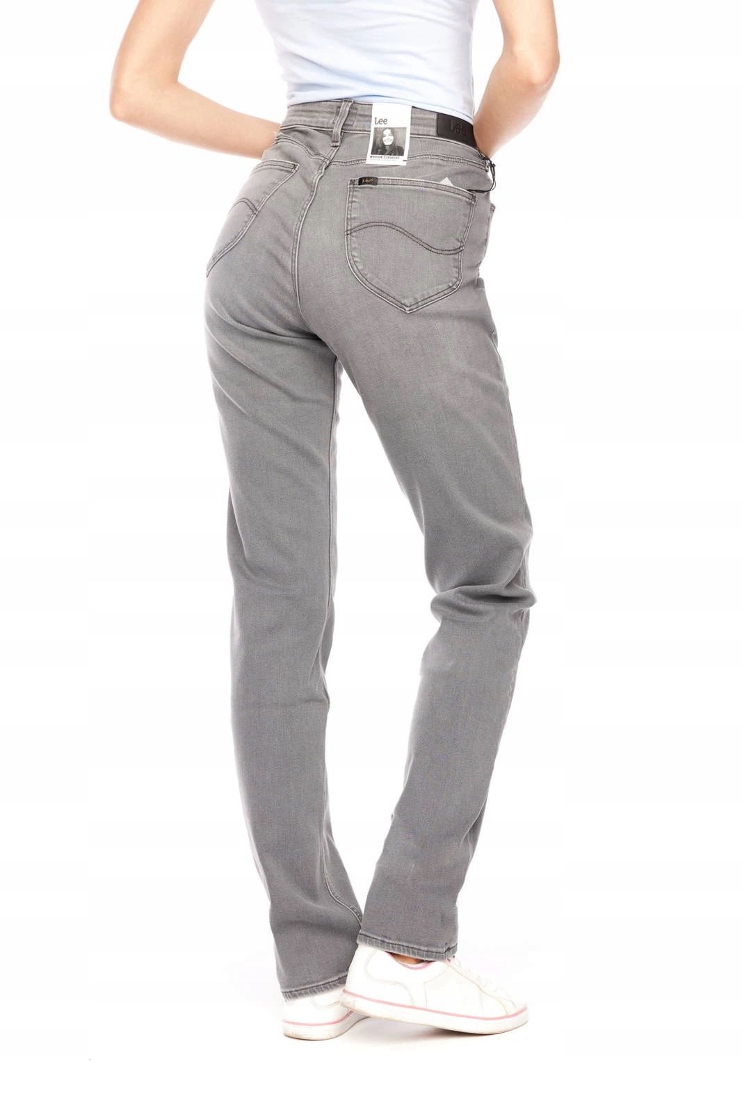 Dámské jednoduché džíny Lee Marion Straight Gunmetal L301FPRG 28/33