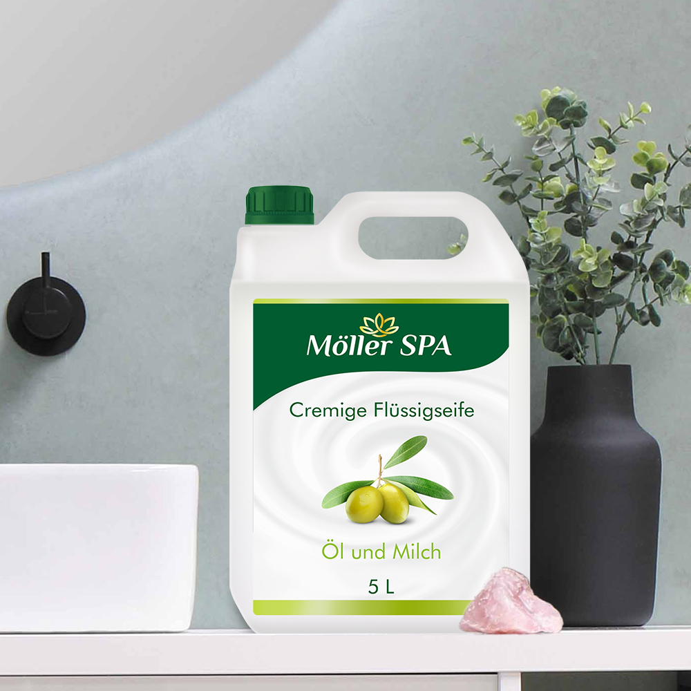 Möller SPA KREMOWE MYDŁO W PŁYNIE MLEKO & OLIWA ZAPAS 5L SPRAWDZONA JAKOŚĆ Marka Moller SPA