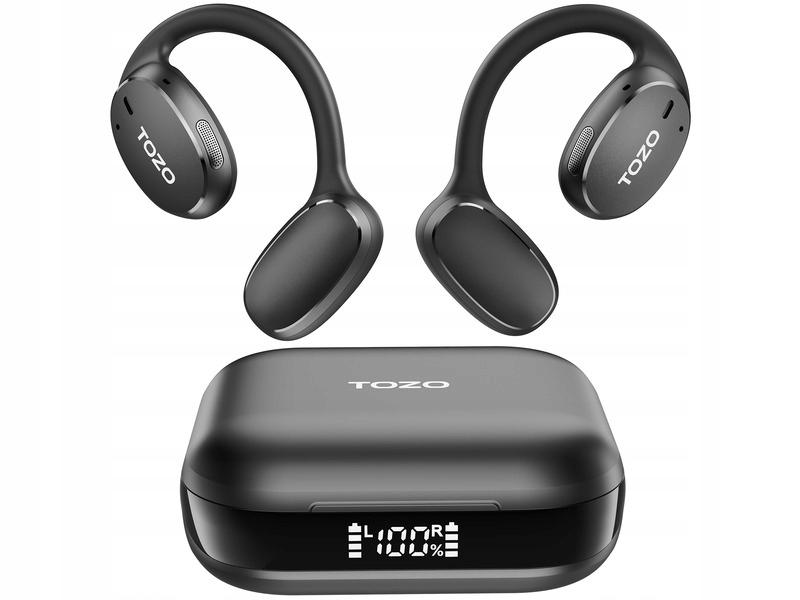 Słuchawki powietrzne Tozo Open Ego Wodoodporne Czarny