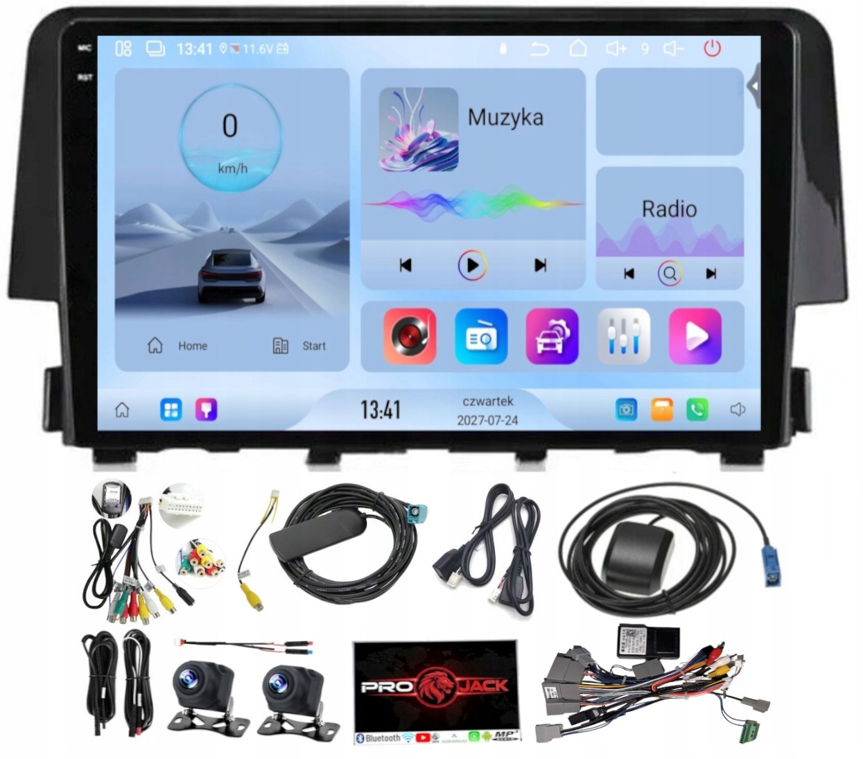 Gps Navigace Rádio Honda CIVIC X 2015-21 Carplay Android Auto 4GB 64GB Sim